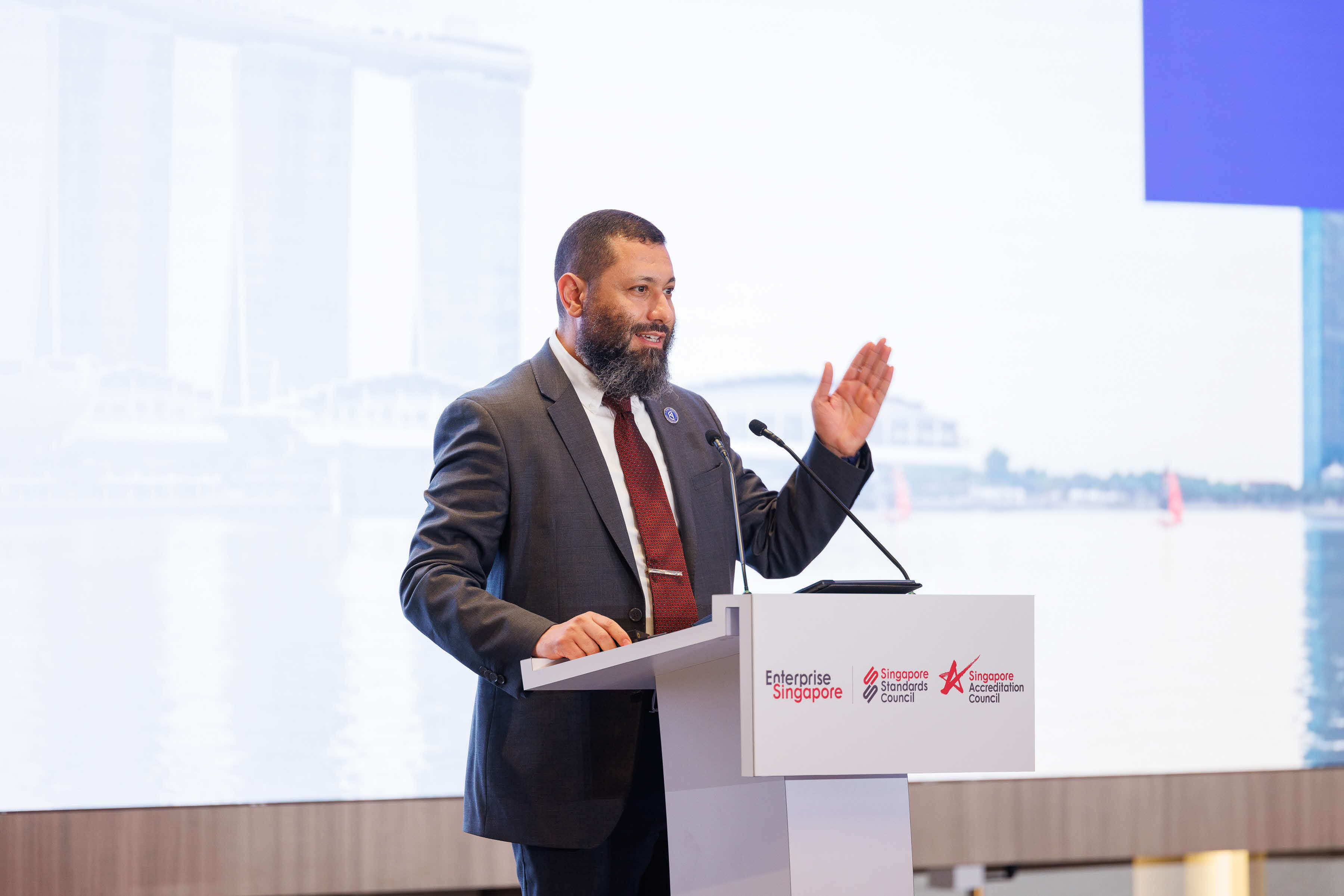 Mr Brahim Houla, Chair, Global ACI, delivering his presentation on Global ACI: